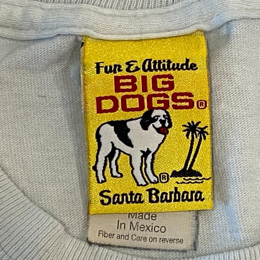 Vintage 90s Big Dogs Graphic T-Shirt Mens S/M We Don't Need No Stinkin Leashes! - Picture 6 of 8